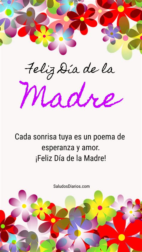 Mamita linda Felicidades día Fondo flores Mensajes frase Amor