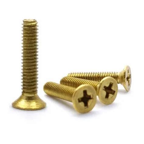 Round Brass Countersunk Head Screw For Construction Size 12 Inch At