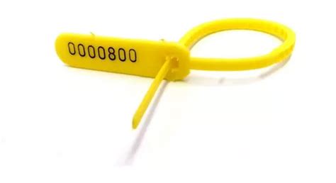 Lacre Numerado Para Malote Amarelo 16 Cm 500 Und Segurança Frete grátis