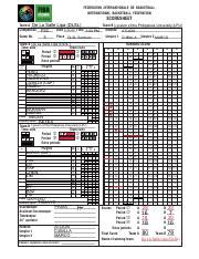 Fiba Scoresheet Pdf Federation Internationale De Basketball