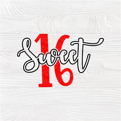 Sweet 16 Svg Sweet 16 Bundle Sixteen Birthday Svg 16th Etsy