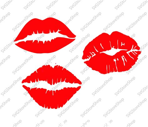 Lips svg Lips silhouette Kiss svg Kiss cricut Kiss | Etsy