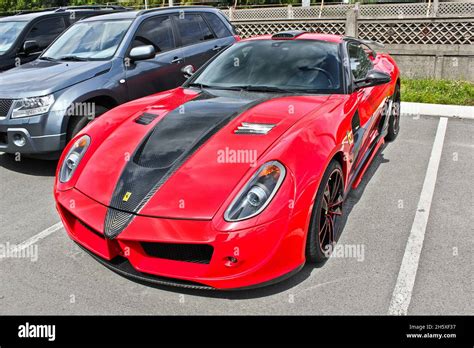 Kiev Ukraine July 30 2011 Ferrari 599 GTB Fiorano Stallone Mansory