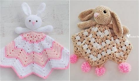 Bunny Lovey Blanket Free Crochet Patterns