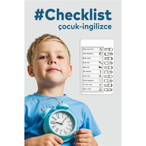 Ingilizce Checklist Çocuk Günlük Rutin Kontrol Listesi Fiyatı