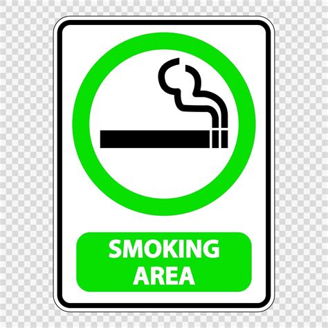 Smoking Area Sign Label On Transparent Background 2261137 Vector Art At