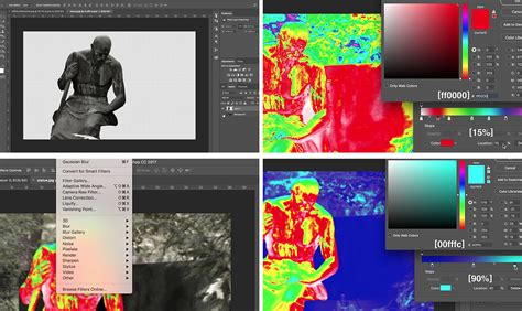 How To Apply Infrared Thermography Effect In Photoshop Behance