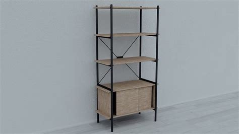 3D Model Shelving VANDBORG 4 Jysk VR AR Low Poly CGTrader