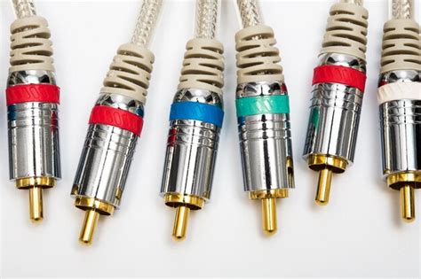 Premium Photo | Component video and audio cable