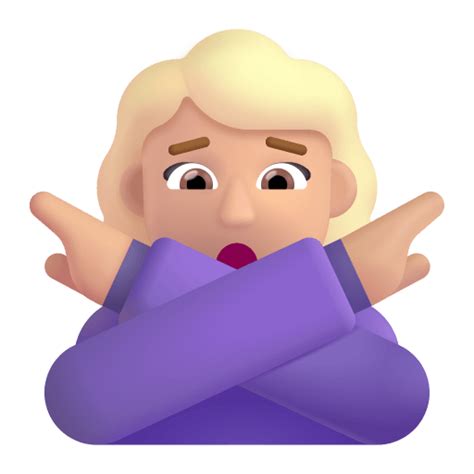 Woman Gesturing No 3d Medium Light Icon Fluentui Emoji 3d Iconpack