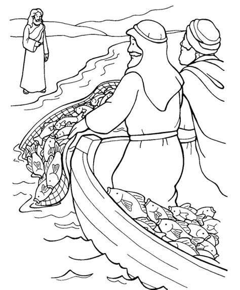 Fishers of Men Coloring Pages Printable | Activity Shelter