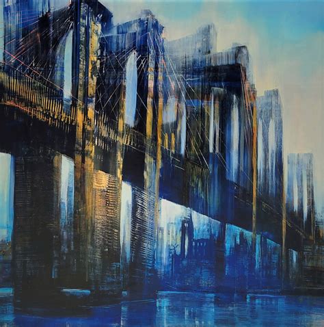 Brooklyn Bridge Blue Echoes By David Dunlop Susan Powell Fine Art