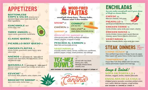 Menu Uptown Cantina