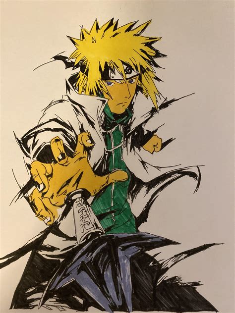 Minato drawing fan art : r/Naruto