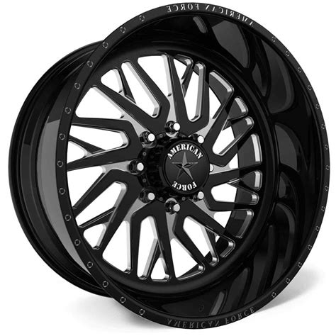 22x14 American Force BLADE SS5 Black Flat Solid REV Wheels And Rims