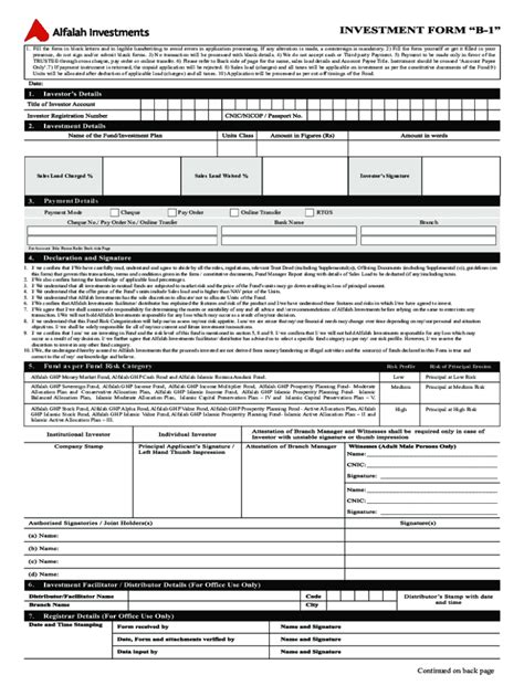 Fillable Online Account Opening Form A 1 For Individual Investor