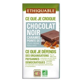 ETHIQUABLE Chocolat Noir Caramel Pointe De Sel Patafran