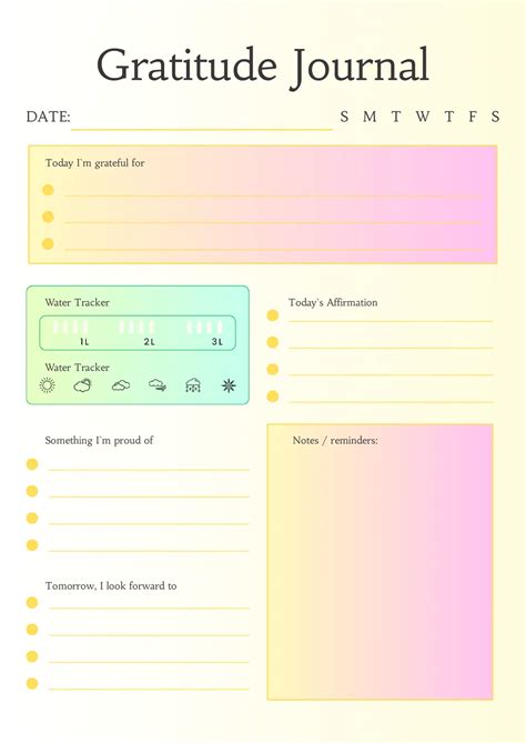 Free Gratitude Journal Template For Google Docs