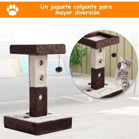 Pawhut Arranhador Para Gatos Brinquedo Para Gatos Arranhar Rvore