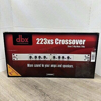 Dbx Xs Stereo Way Mono Way Crossover W Xlr Mono Sum Subwoofer