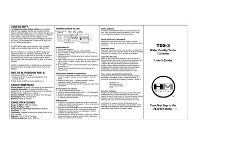 Tds Mannual Helps In Measuring Water Total Dissolved Solids PPT