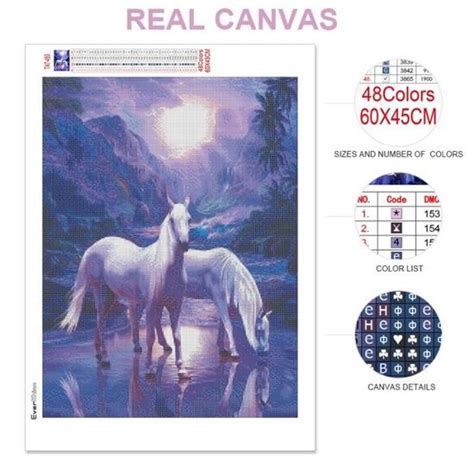 Tableau Toile Peinture Diamant Cheval Mosa Que Broderie D Animaux Image