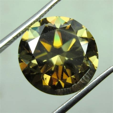 Gemone Diamonds Synthentic Color Moissanite Round Brilliant Cut Diamond