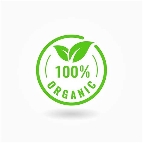 Premium Vector 100 Percent Organic Product Label Sign Vector