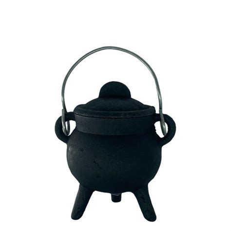 Accents Mini Black Cast Iron Cauldron Incense Smudging Smudge Pot