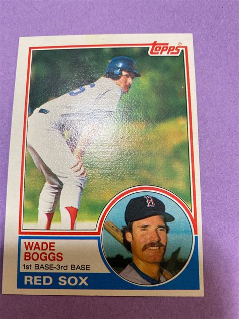 1983 Topps Wade Boggs Rookie Card 498 Boston Red Sox Etsy