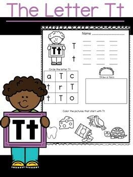 Alphabet *All About the Letter "Tt"* Worksheets by Rainbow of Books