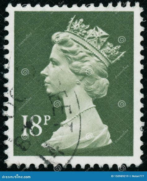 Vintage Stamp Printed In Great Britain 1984 Shows Queen Elizabeth II