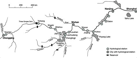 The Yangtze River Jangtsekiang Its Tributaries And Riparian Lakes