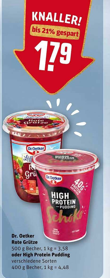 Dr Oetker Rote Gr Tze Oder High Protein Pudding Angebot Bei Rewe Kaufpark