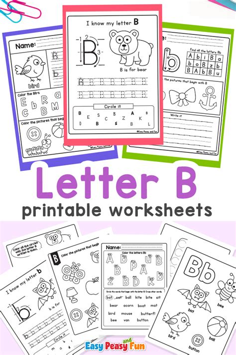 Letter B Worksheets For Preschool And Kindergarten Easy Peasy And Fun