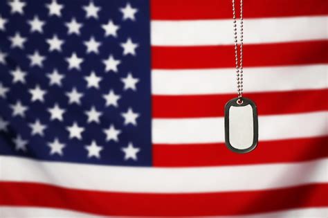 Premium Photo Military Id Tag On Usa Flag Background