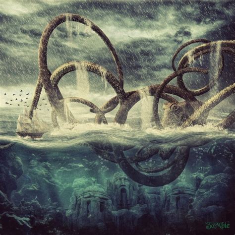 Kraken Monstruos Marinos Criaturas Del Oc Ano Kraken