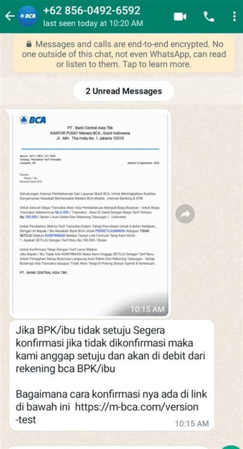 Modus Penipuan Perbankan Lewat Whatsapp Jangan Terkecoh