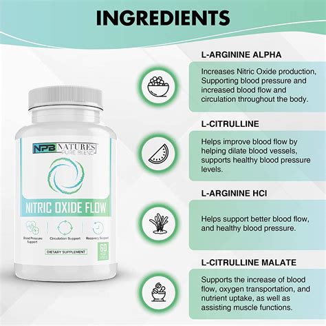 Nitric Oxide Supplement Nature S Pure Blend L Arginine Blood