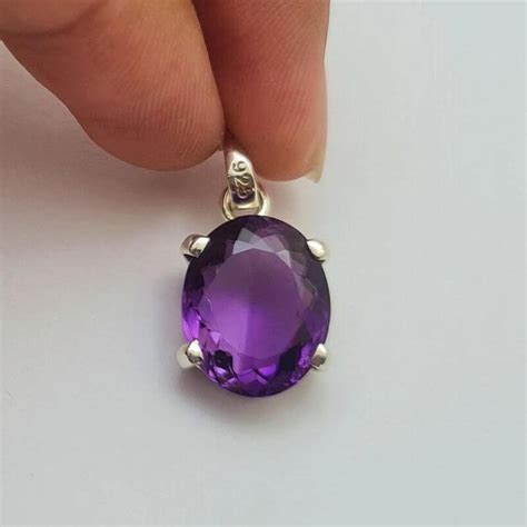 Oval Shape Amethyst Pendant Shraddha Shree Gems