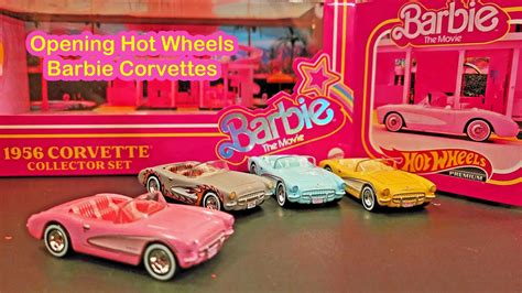 Opening Hot Wheels Barbie Corvette Set YouTube