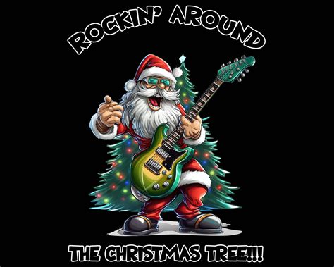 Rockin Around The Christmas Tree PNG Santa Christmas Tree PNG Santa