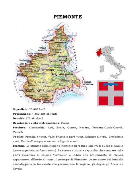 Piemonte Il Piemonte Studiare Le Regioni Ditalia Classe V Primaria