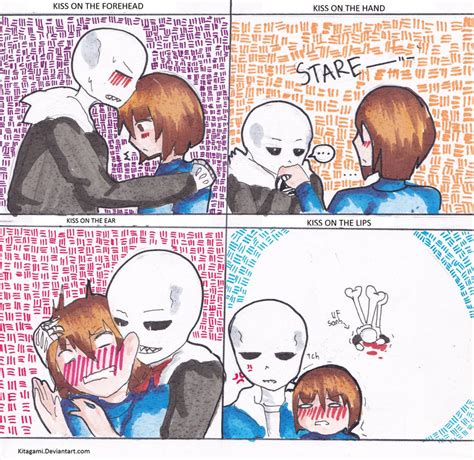 Underfell Sans And Frisk Kiss Meme By Kitagami On Deviantart