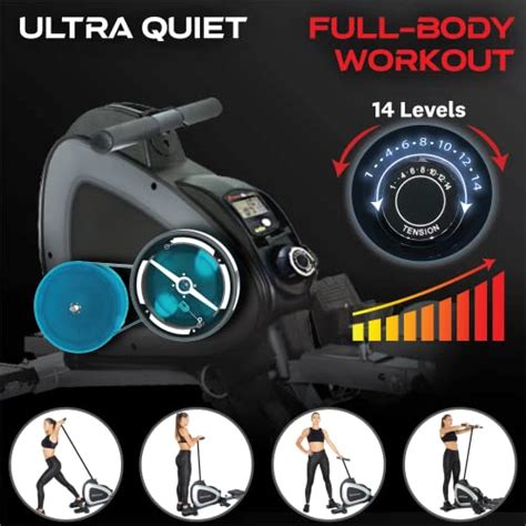 Fitness Reality Magnetic Rowing Machine With Bluetooth Workout Tracking