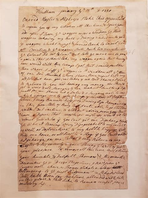 Amazing Letter Discovered from a Black Soldier of the First Rhode
