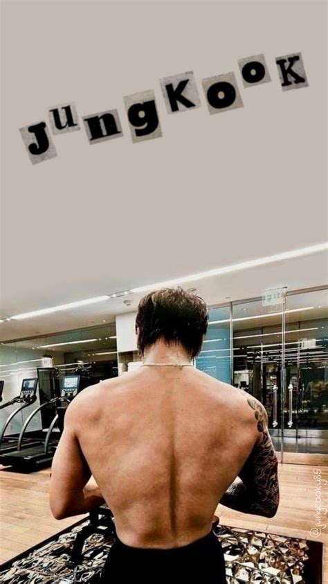 Bts Jeon Jungkook Jk Gym Workout Shirtless Lockscreen Wallpaper Edit