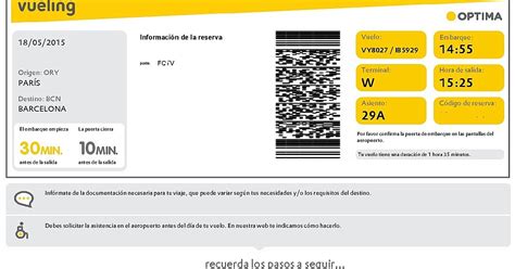 The Traveler S Drawer VUELING Tarjeta De Embarque Para El Vuelo