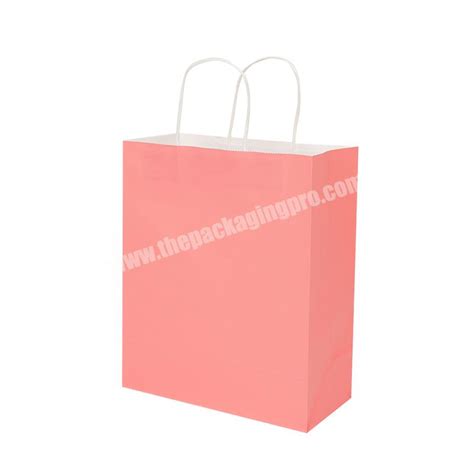 Lipack Wholesale Custom Colored Kraft Paper Hand Bag ECO Brown Gift