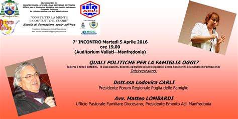 Progetto Policoro Incontro Quali Politiche Per La Famiglia Oggi